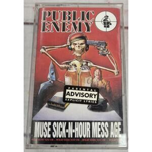PUBLIC ENEMY - MUSE SICK-N-HOUR MESS AGE (1994) CASSETTE TAPE W/ INSERT DEF JAM!